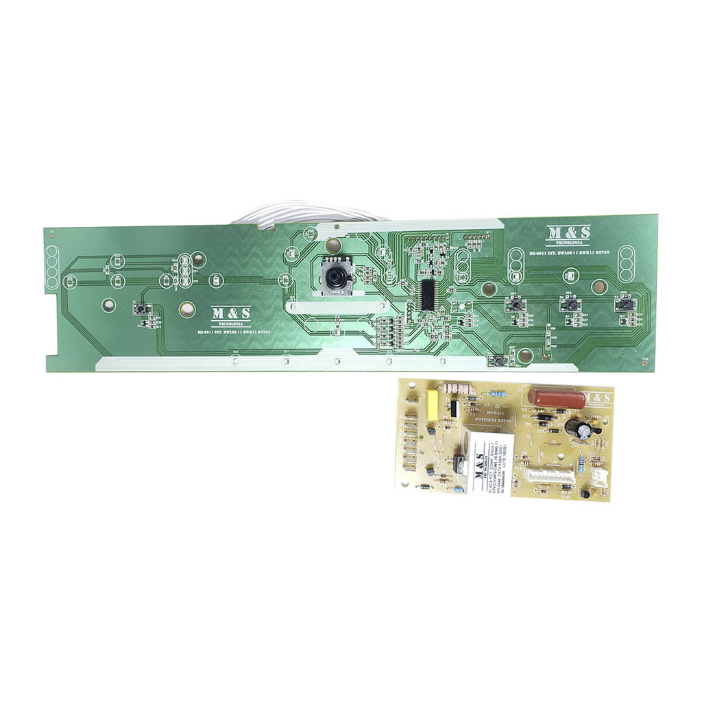 Conjunto Placa De Interface + Potência M&amp;S Para Lavadora Brastemp BWL09 - W10308925 W10356418 W10540663
