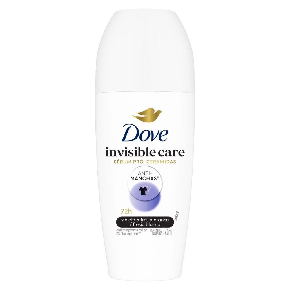 Detalhes do Kit 3 Desodorantes Antitranspirante Roll-On Dove Invisible Dry 50ml