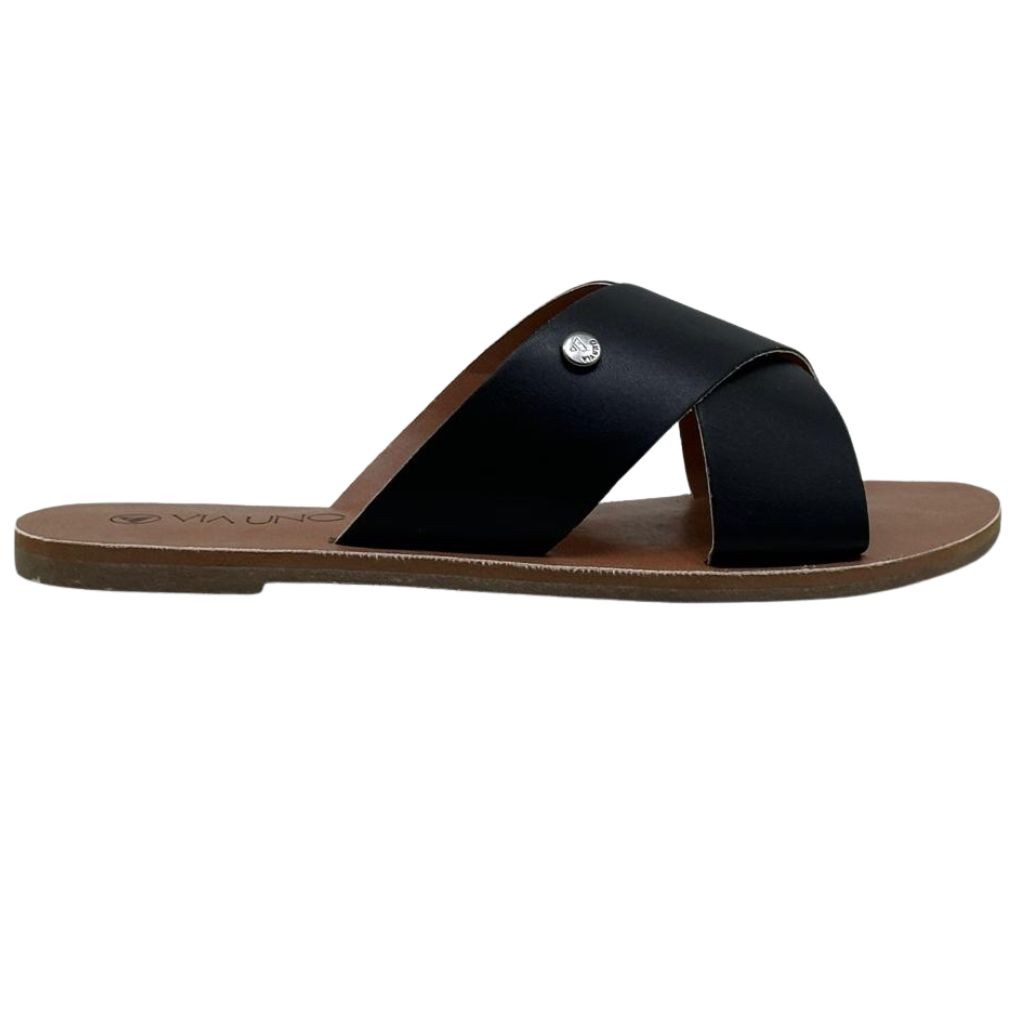 Sandalia Rasteira Classica Via Uno Conforto Original 533003