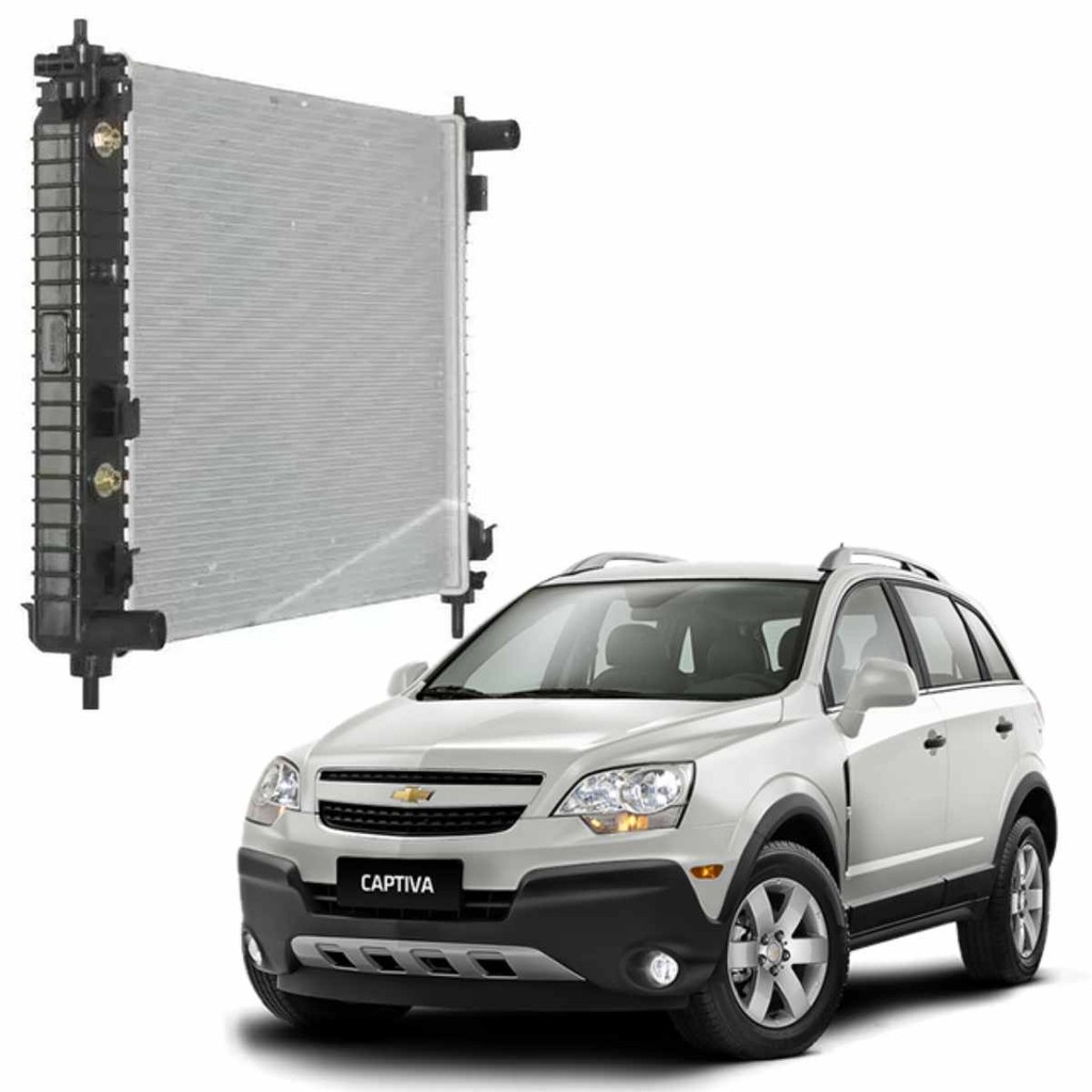 Radiador de Agua Chevrolet Captiva 2008 a 2017 - Barra Parts - 96800739