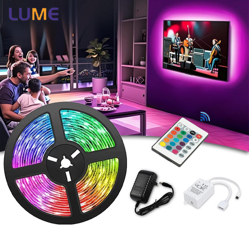 Fita Led Rgb Rolo 5m 16 Cores com Controle Decoração Casa Loja Gesso Teto Vitrine Com ou Sem Fonte em Oferta na Shopee