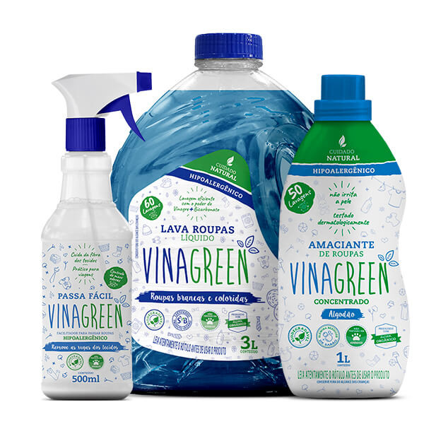 Kit Lavanderia Perfumada Vinagreen - Algodão