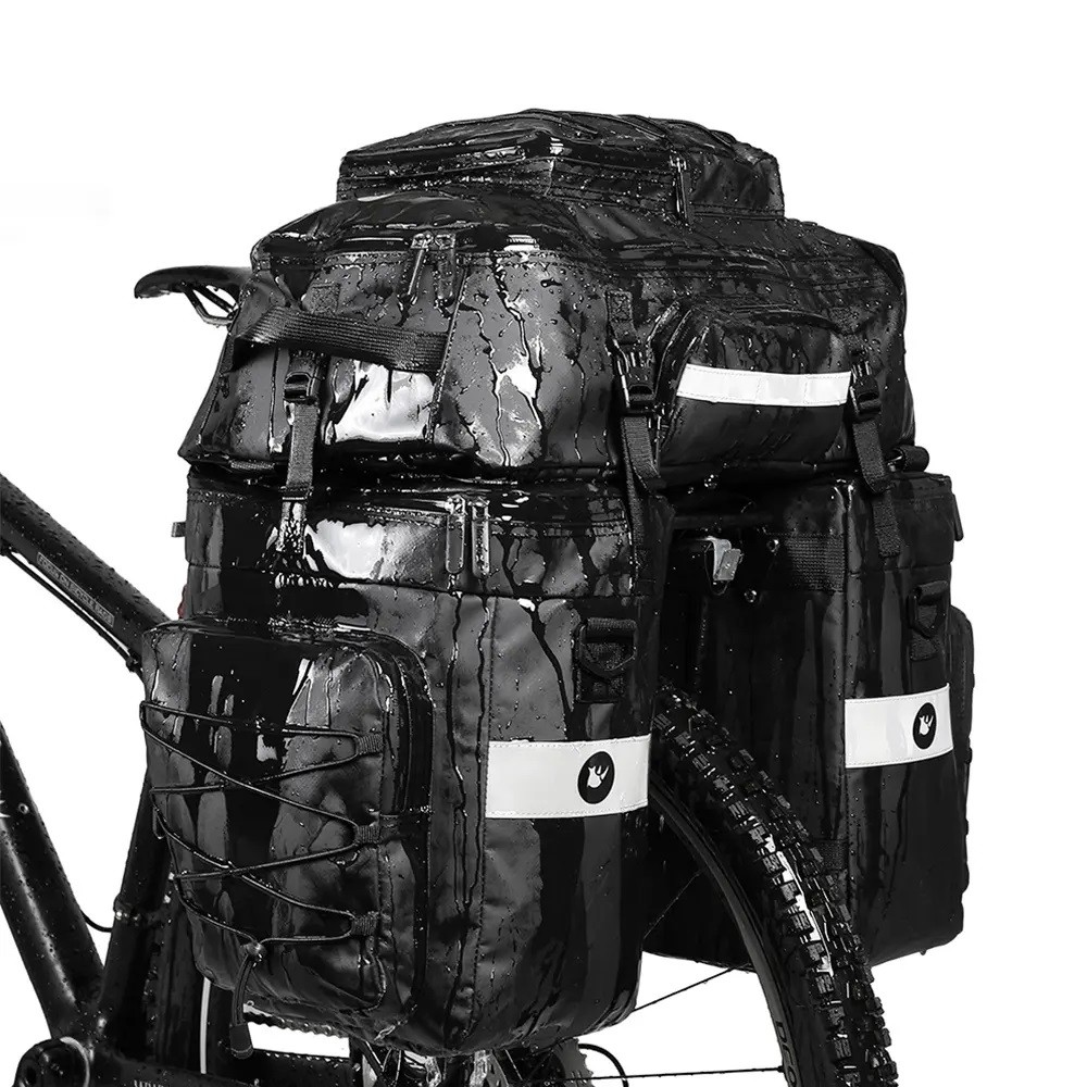 Alforge Bolsa Mochila Tripla Bike Bagageiro Traseiro 75L Rhinowalk Clico Viagem RK19665 Rhinowalk