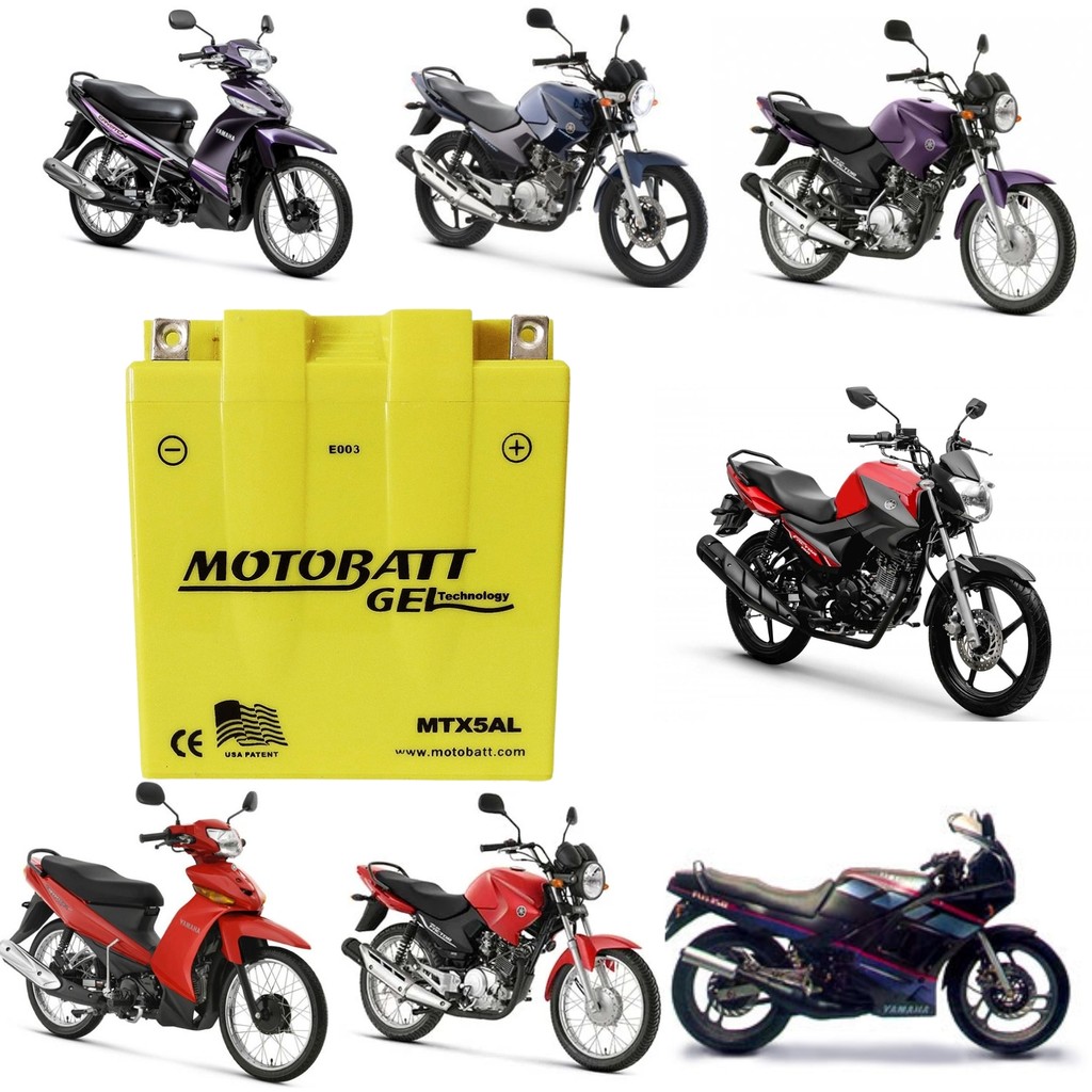 BATERIA MTX5AL MOTOBATT YBR FACTOR 125 150 CRYPTON T115 RD RDZ 125 350 XTZ 125 E XE YBR 125 ZIG 100 — imagem 2 de 2