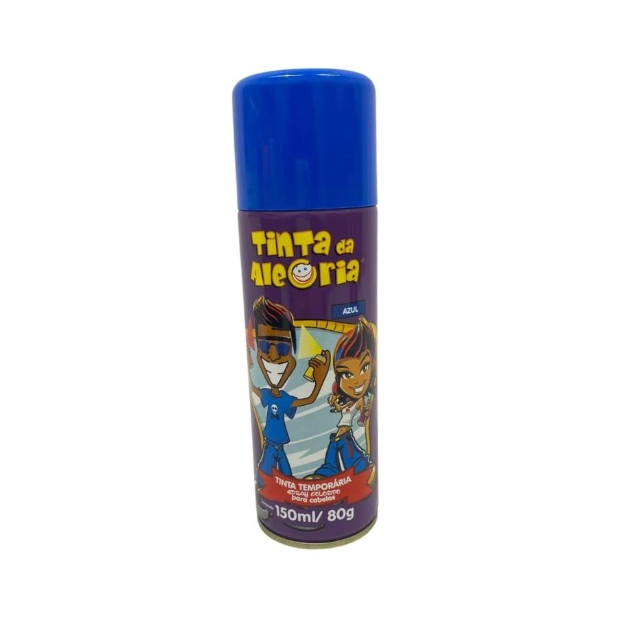 Tinta Temporária Spray para Cabelo - Azul - 150ml - 1 unidade - Dalegria - Rizzo em Oferta na Shopee
