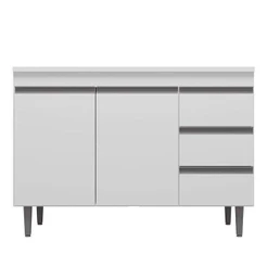 Balcão De Cozinha Andréia Com Tampo 100 Cm Branco – Ajl