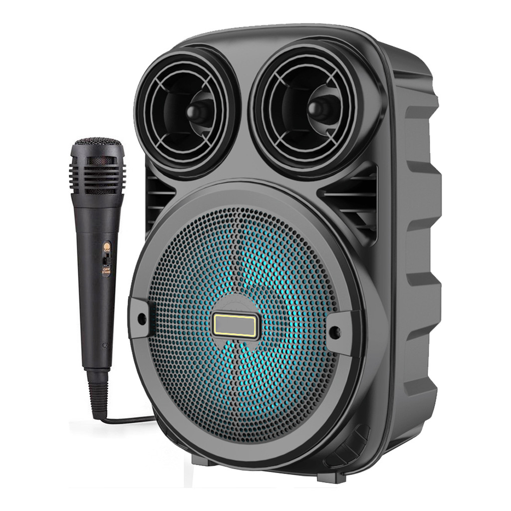 Caixa de Som Bluetooth Portátil 10W FM USB SD Microfone – Multimídia Recarregável em Oferta na Shopee