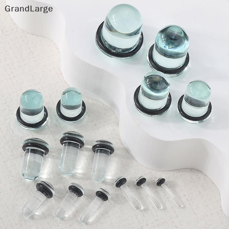 [GrandLarge] 2 Peças De Medidores De Ouvido De Vidro Kit De Alongamento Expansor Cônico Curto 1.6-16 Mm Túneis E Plugues