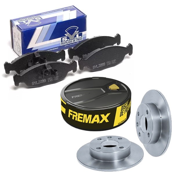 Kit Disco Freio Sólido + Jogo Pastilha Freio Corsa Classic 1.0 2010 a 2016 – FREMAX / SYL em Oferta na Shopee