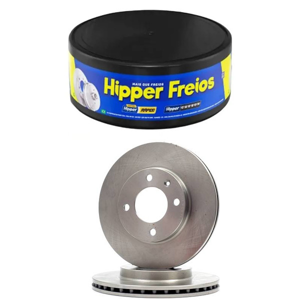 Par Disco de Freio Ventilado PARATI G1 G2 G3 G4 8V AP Hipper Freios