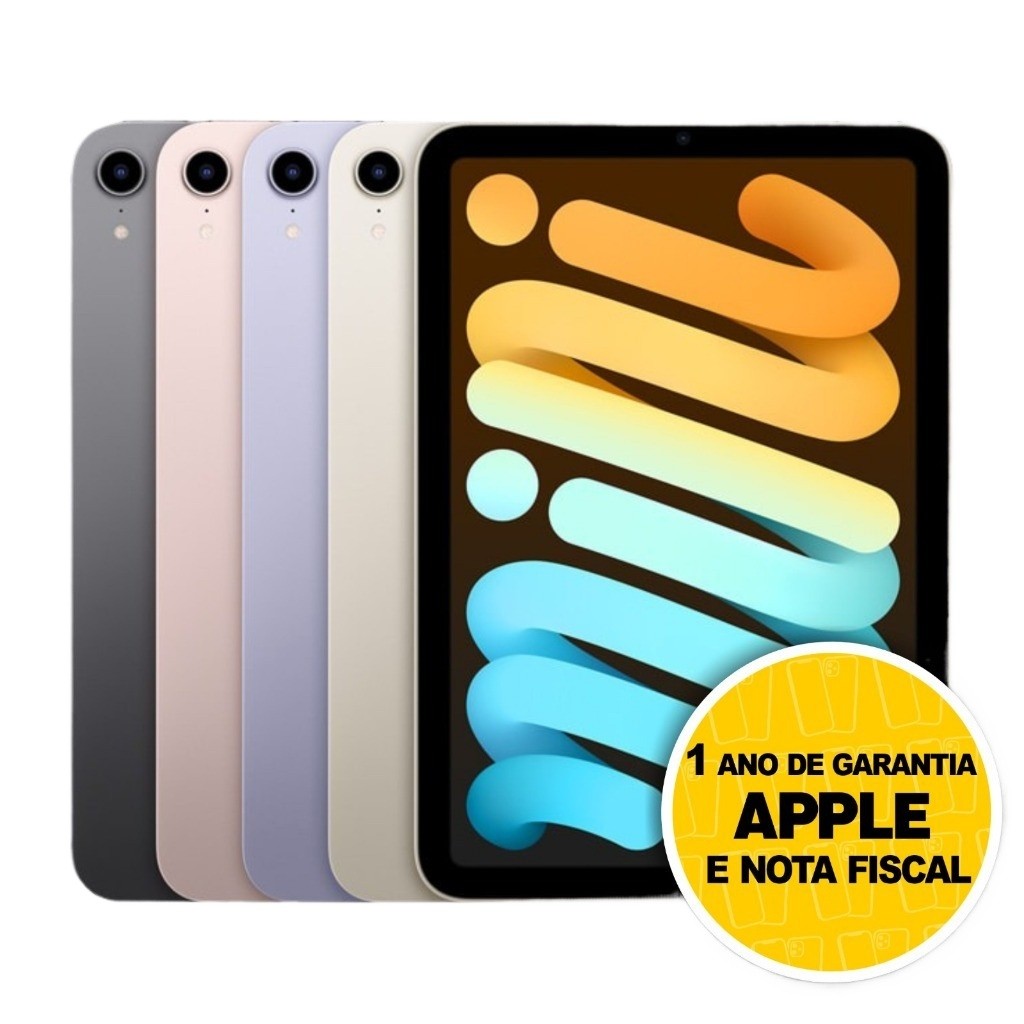 Apple iPad Mini 7 128GB/256GB A17Pro Tela 8,3" Wi-Fi 128GB Garantia Apple 1 Ano 