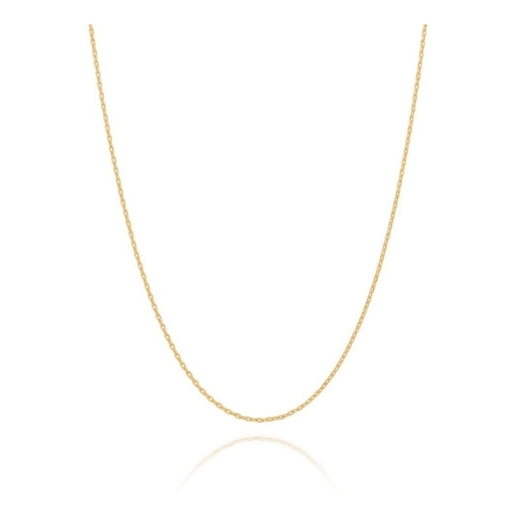 Colar Rommanel - Antialérgico - Banhado Ouro 42 Cm Original Fio Cadeado Feminino ou Infantil 531638 em Oferta na Shopee