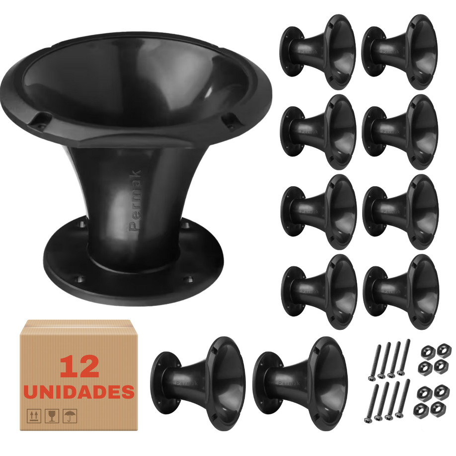 Kit 12 Corneta LC 14-50 Trio Profissional Som Com Parafusos