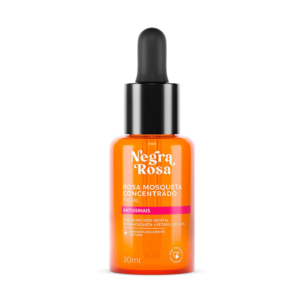 Óleo Rosa Mosqueta Facial Concentrado Negra Rosa 30ml - Beauty