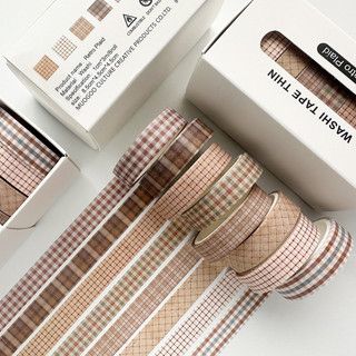 Conjunto De Fita Washi Vintage , 8 Rolos , Antigo , Skinny , Gravável , Estética , Fitas Decorativas Para Scrapbooking ,