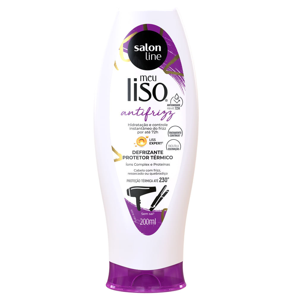Desfrizante Protetor Térmico Salon Line Meu Liso Antifrizz 200ml - Beauty