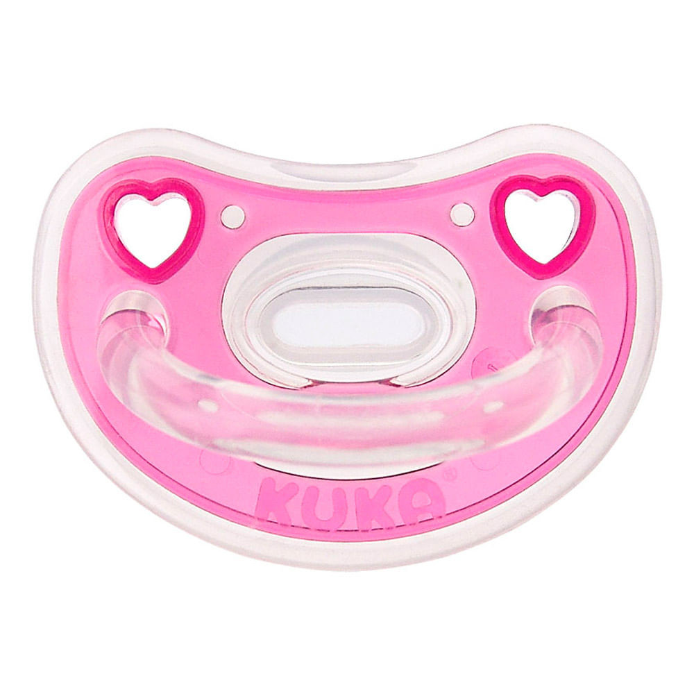 Chupeta Kuka Elegance Plus Orto Tamanho 2 Cor Rosa com 1 Unidade - Mom & Baby