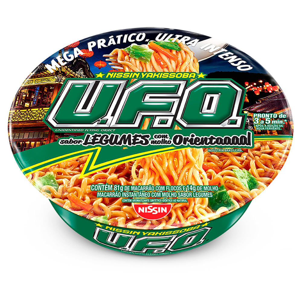 Macarrão Instantâneo Nissin U.F.O. Yakissoba Legumes com Molho Oriental 95g - Food & Beverages