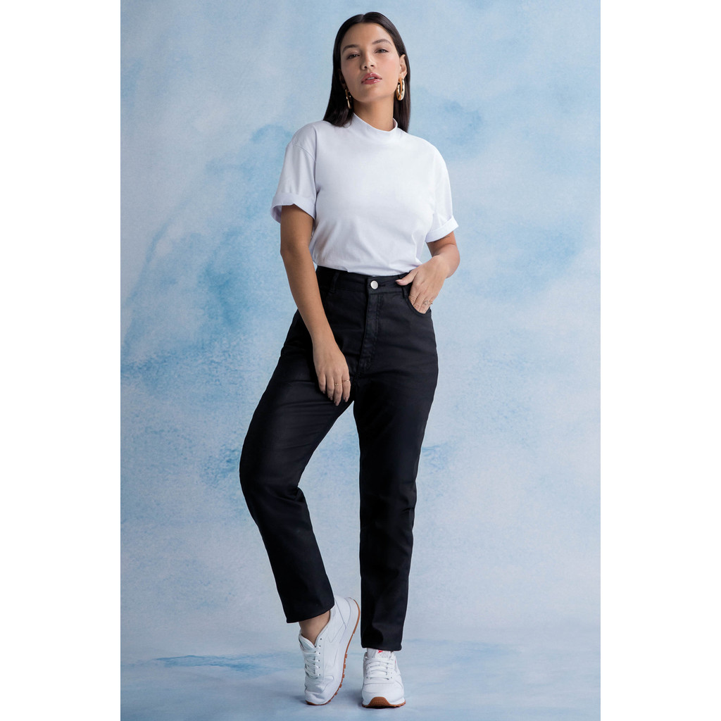 Calça Feminina Resinada Marialícia Preto - Women Clothes