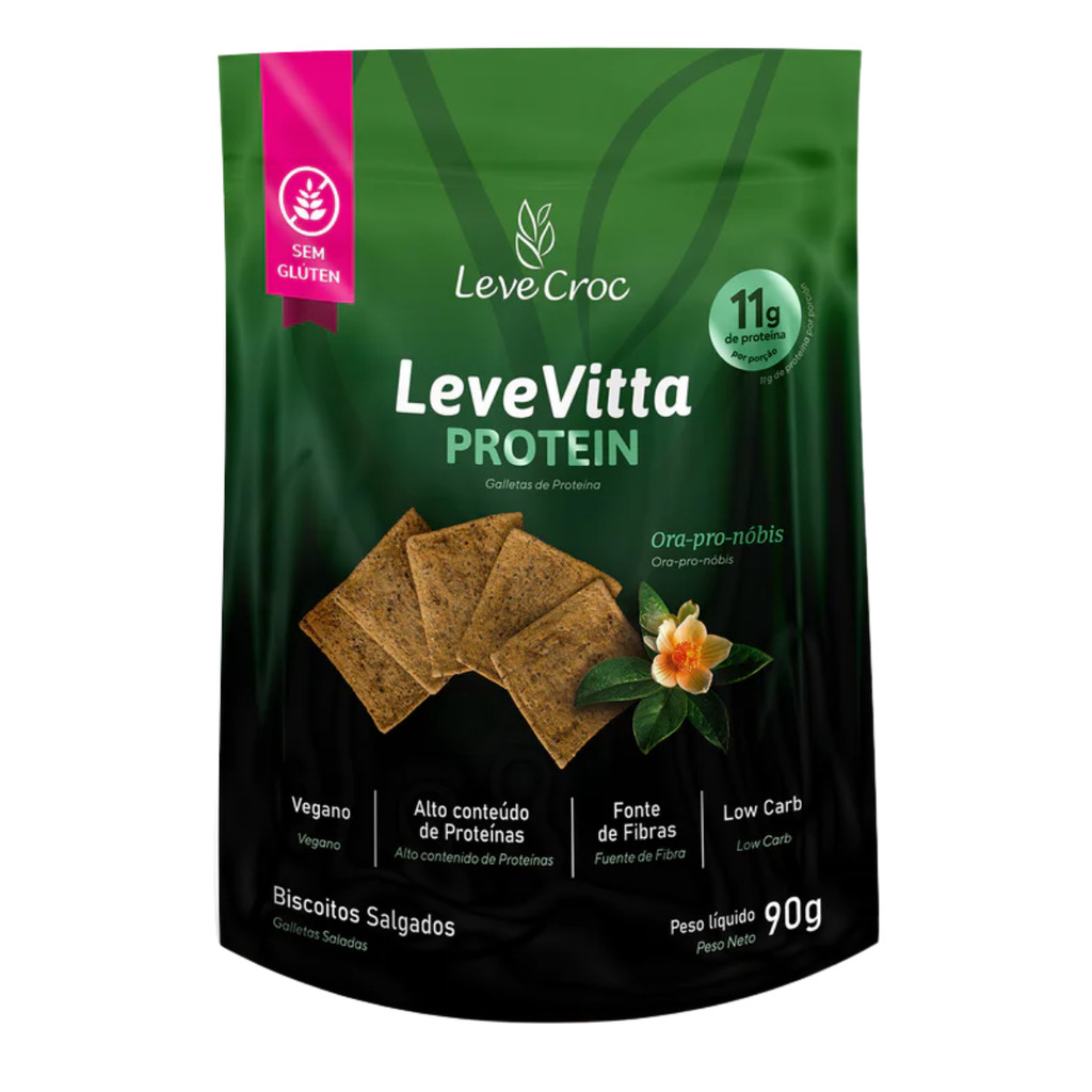 Biscoito Levevitta Protein Ora Pro Nobis 90g - Leve Croc