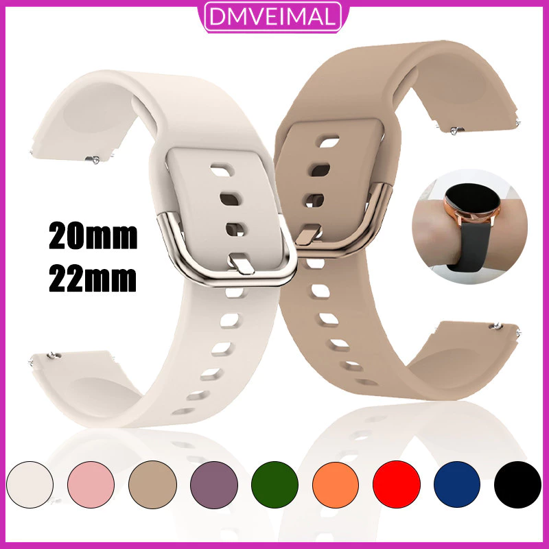 20mm 22mm Pulseira De Silicone Para Smartwatch Amazfit Bip 6 Bip 5 Pro/GTR MINI/GTS 5/Samsung Galaxy Watch