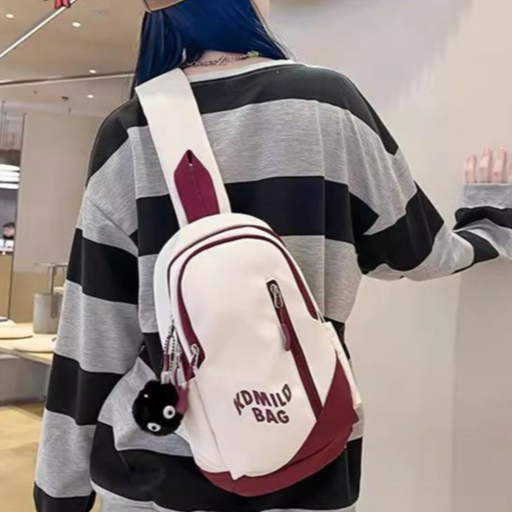 Bolsa Mochila Pochete Grande Transversal Unissex Chest Bags De Ombro Impermeável X163 DONG em Oferta na Shopee