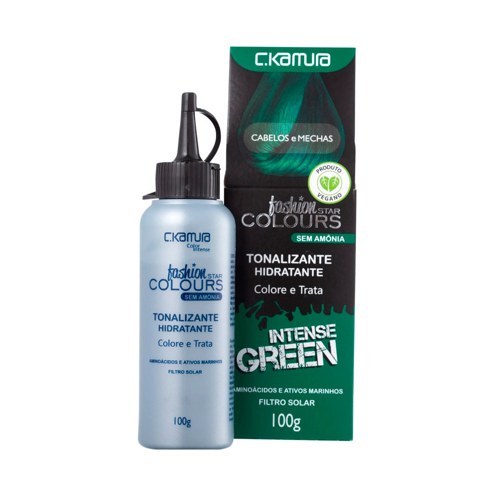 Tonalizante C.Kamura Color Intense Intense Green Banho De Brilho 100g em Oferta na Shopee