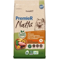 Premier Nattú Cão Pequeno Frango/Mandioquica/Espinafre 10Kg
