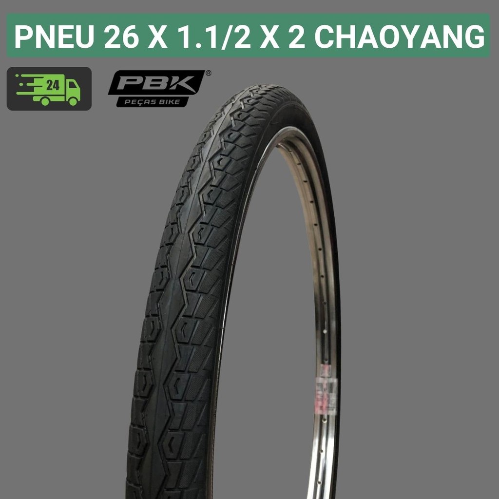 Pneu Aro 26 Bicicleta Pneu 26 X 1.1/2X2 H-5211 Skinwall Banda Leve Chaoyang