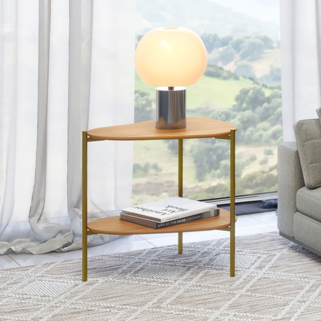 Mesa de Canto Orgânica 100% Mdf Freijó Tb629 - Dalla Costa em Oferta na Shopee