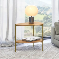 Mesa de Canto Orgânica 100% Mdf Freijó Tb629 - Dalla Costa