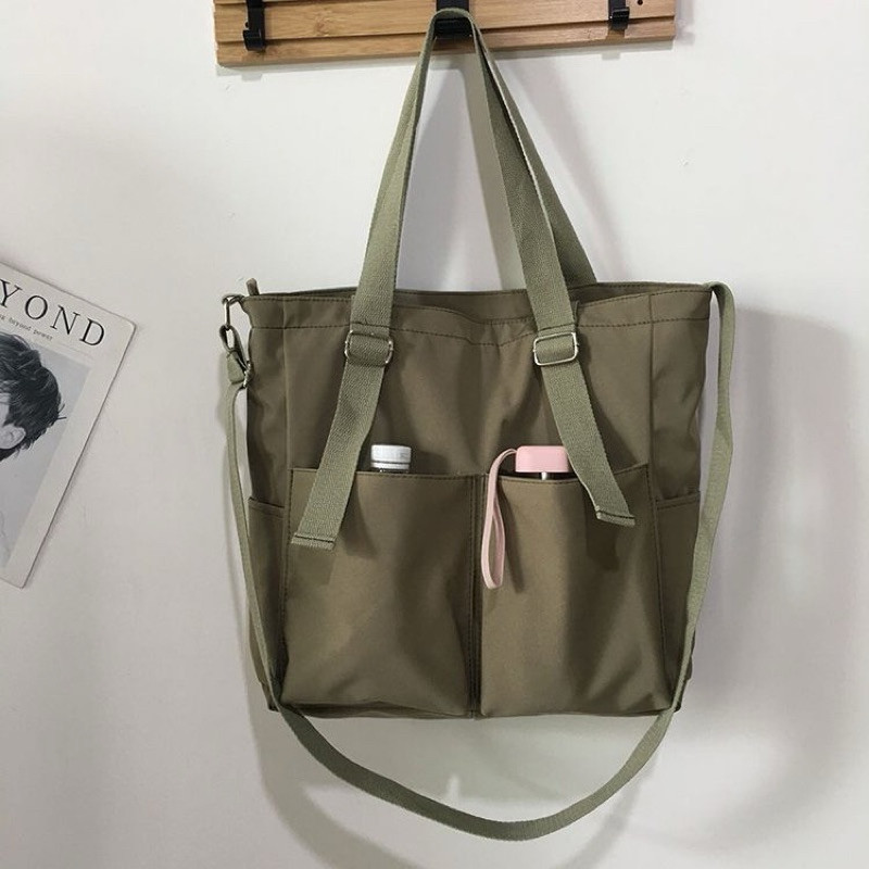bolsa feminina transversal nylon impermeável grande capacidade em Oferta na Shopee