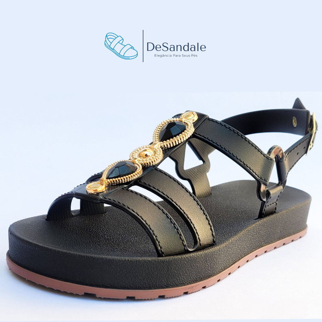 kit com DUAS Sandalias Papetes com Acessorio Exclusivas Desandale