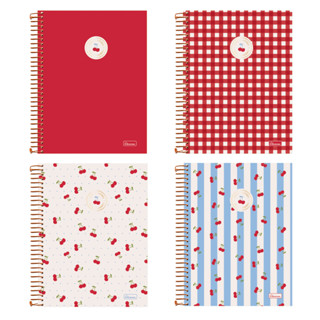 Caderno 10 Matérias Universitário Cherry Lovers 160 Folhas - CADERSIL em Oferta na Shopee