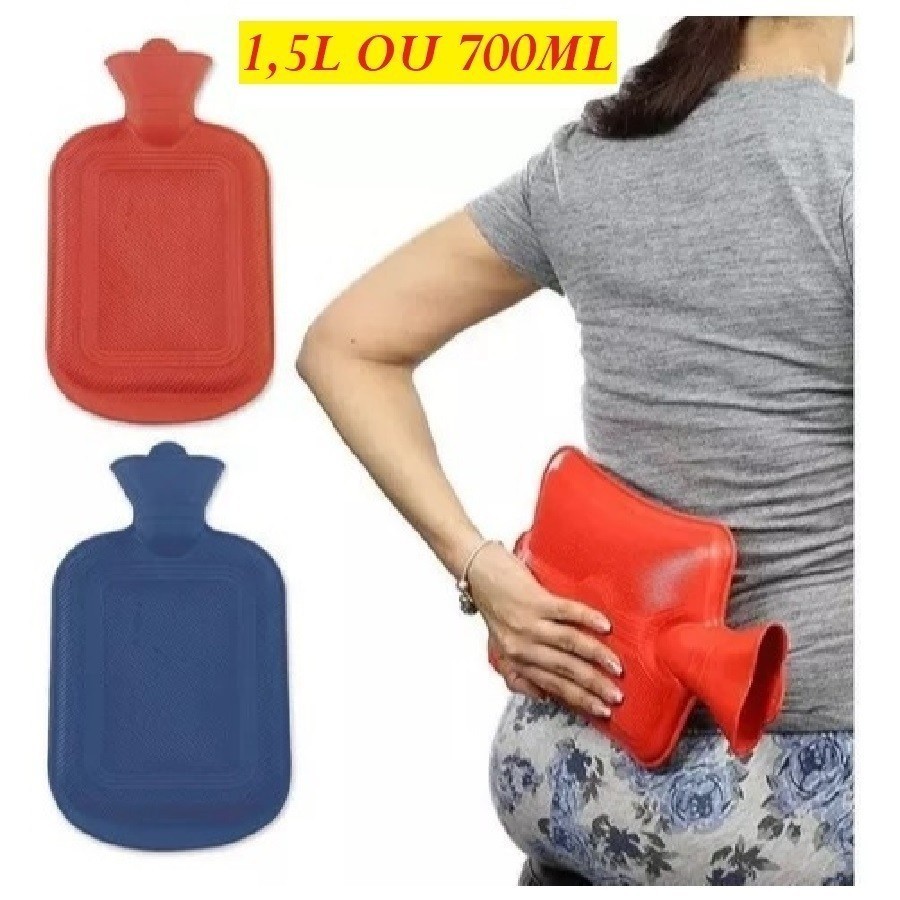 Bolsa De Água Térmica 1.5L Ou 700ML Emborrachado Quente Ou Fria Colorido Compressa Prático...