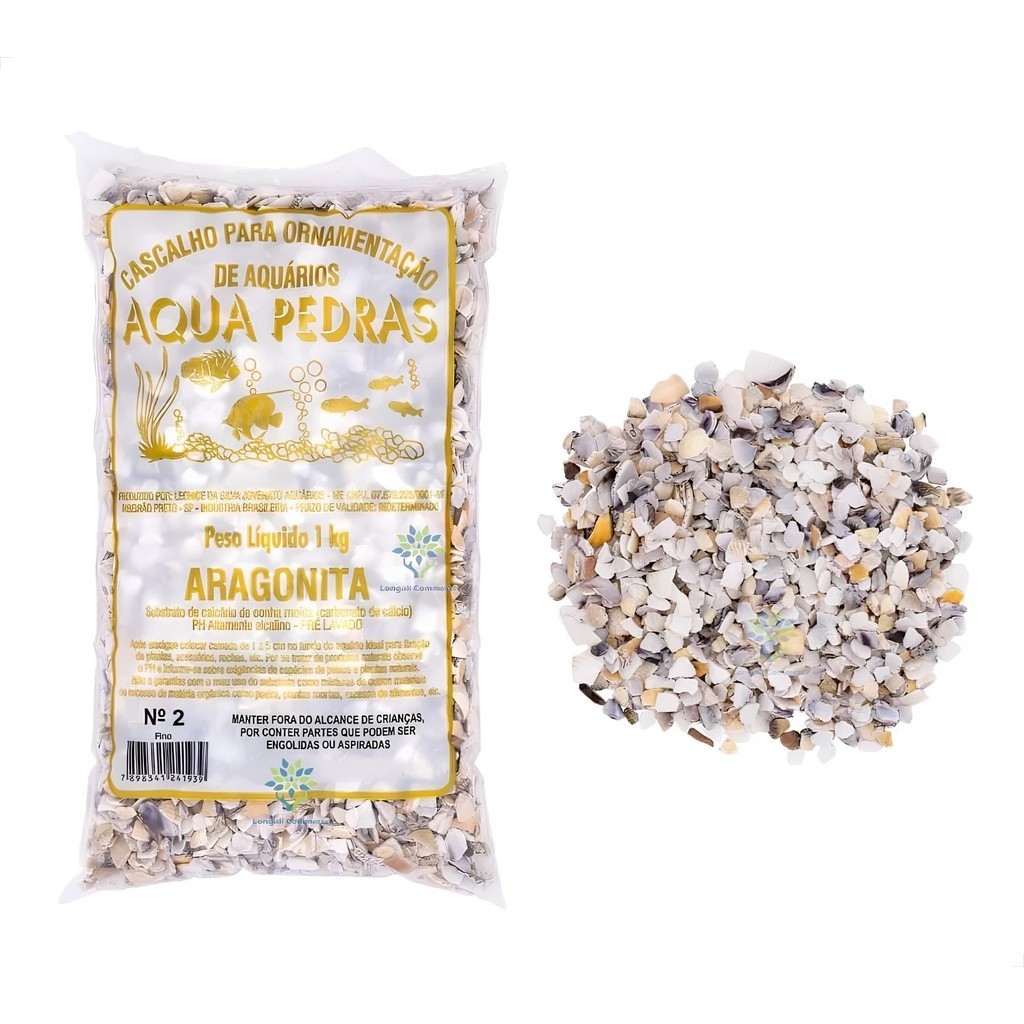 1kg Aragonita Concha Moída Nº 2 Substrato Alcalino Aquários Lagos em Oferta na Shopee