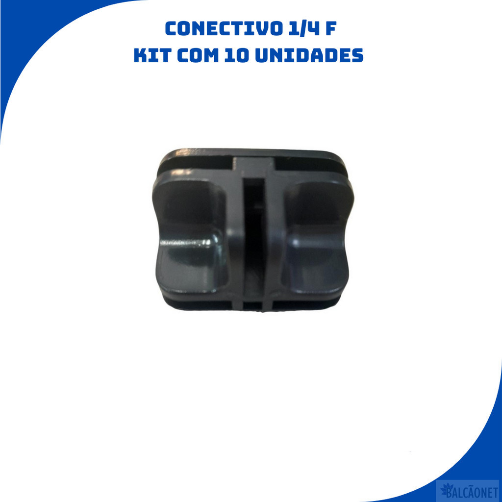 Conectivos Para Vidros E Prateleiras Aramadas Kit 10 Peças