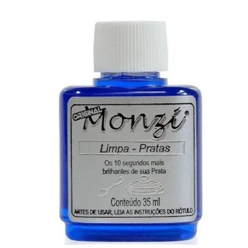 Monzi Brilha Limpa Prata 35ml Original - Limpeza e Polimento em Oferta na Shopee