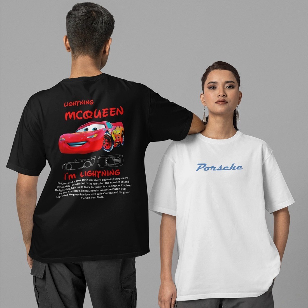 Camiseta Básica Unissex Relâmpago Mcqueen - Sally Carrera  KIT CASAL LANÇAMENTO prime