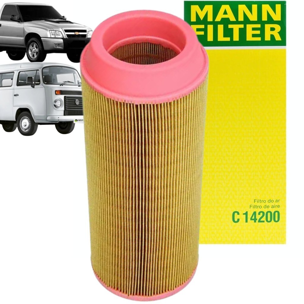 Filtro Ar Motor Compatível GM Chevrolet S10 / Blazer - Volkswagen Kombi 1.4 (C14200) - Spare Parts and Accessories for Vehicles