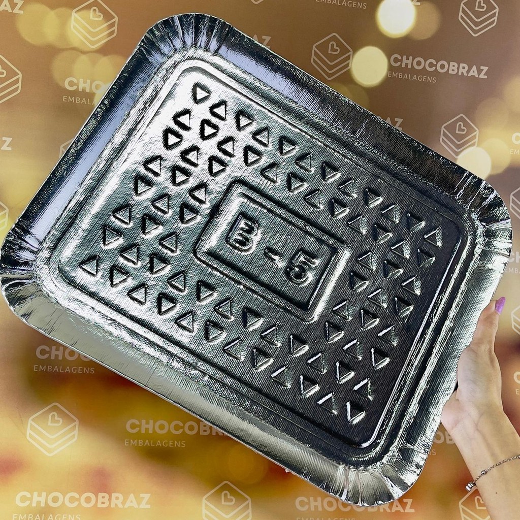 10 BANDEJA  PARA BOLO  LAMINADA  PRATA N° 05  34X41 CM - Stationery