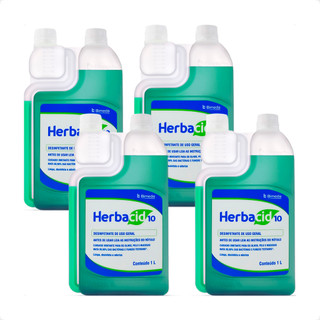 Kit 4 Herbacid 10 Desinfetante de Uso Geral - 1 Litro em Oferta na Shopee