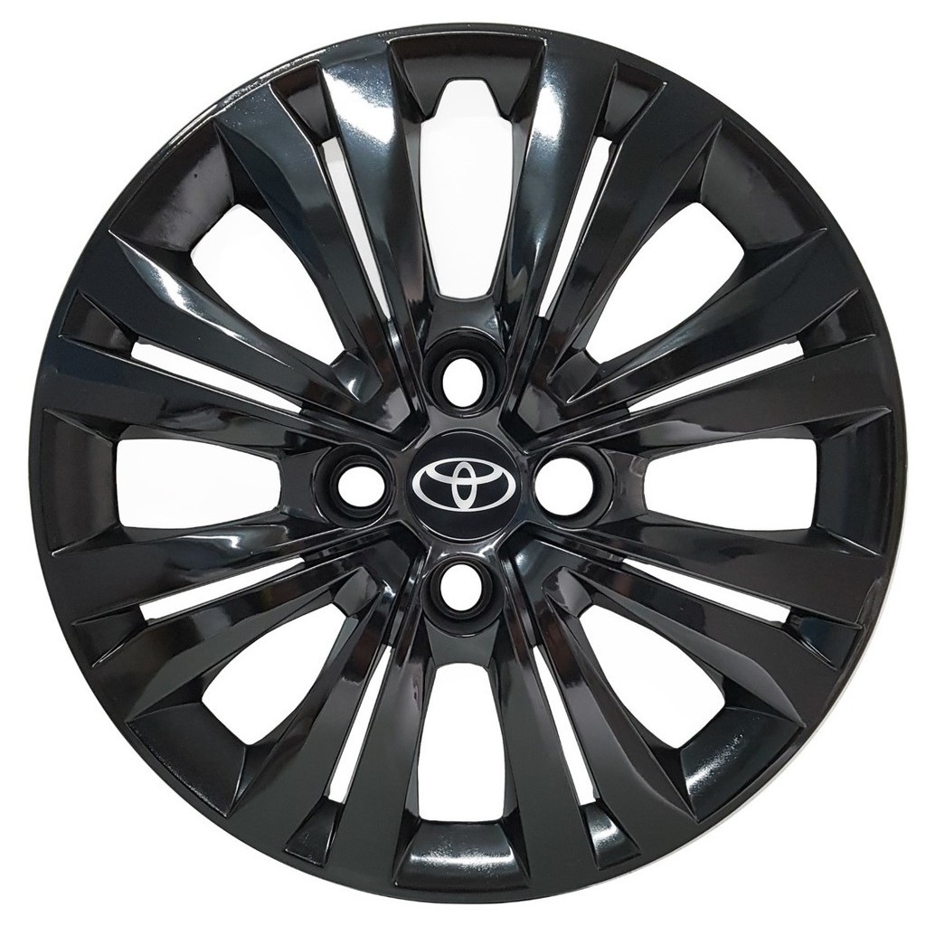 Jogo 4 Peças Calota Preto Black Piano Aro 15 Yaris G246pbj em Oferta na Shopee