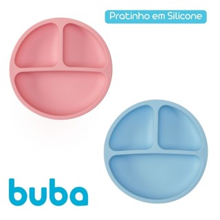 Pratinho de Silicone com Ventosa e Divisórias para Papinha do Bebê Buba em Oferta na Shopee