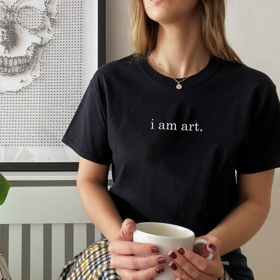 Camiseta Oversized Masculina Feminina T-shirt I Am Art /tumblr /aesthetic /