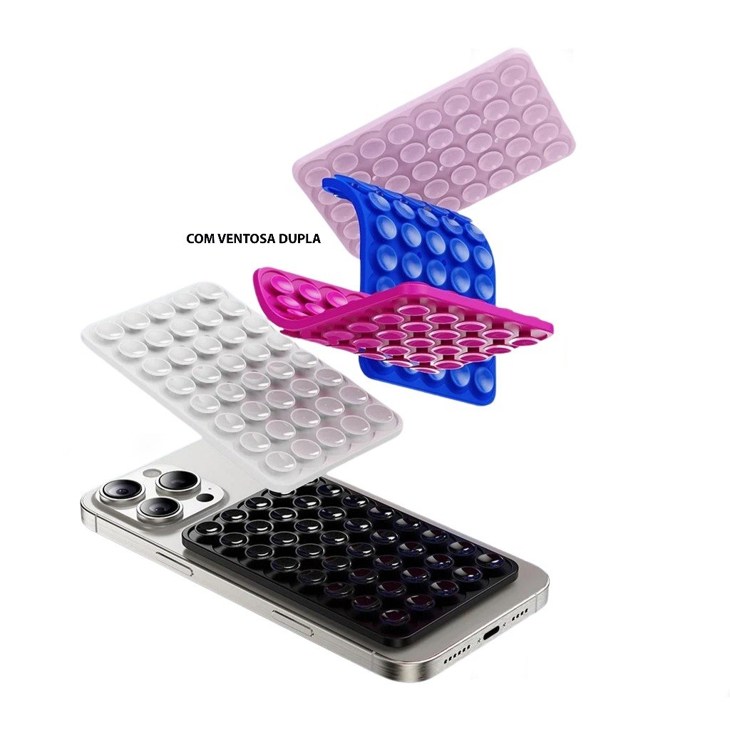 Suporte De Silicone Com Ventosa Para Celular Para Superfície