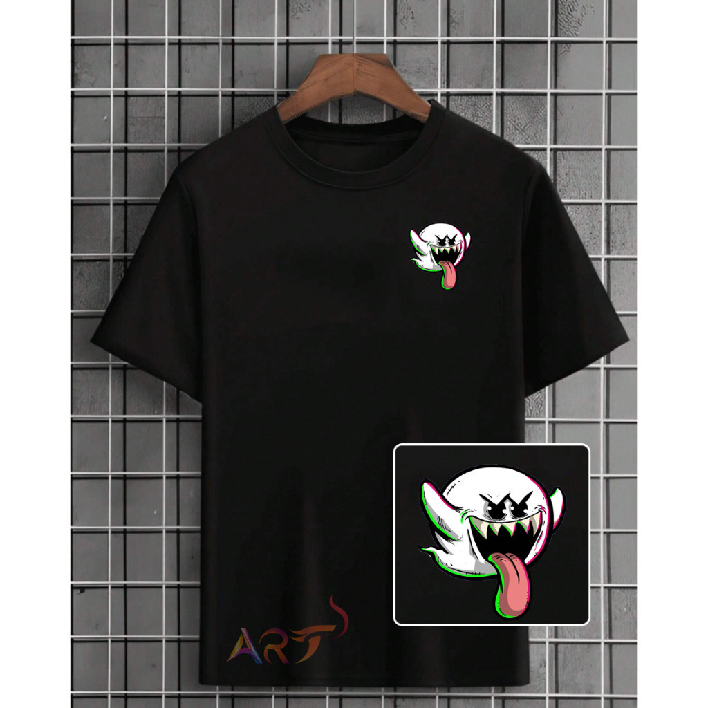 camisa camisa Camisa Camiseta Masculina Basica Blusa Streetwear 100% algodão Ghost fashion