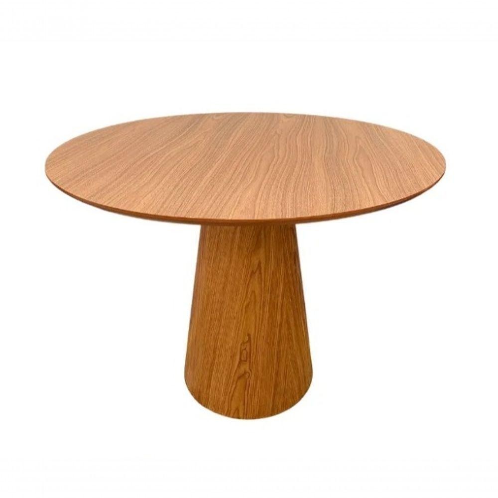 Mesa De Jantar Redonda Cone 110 Cm Freijó Cor Marrom em Oferta na Shopee