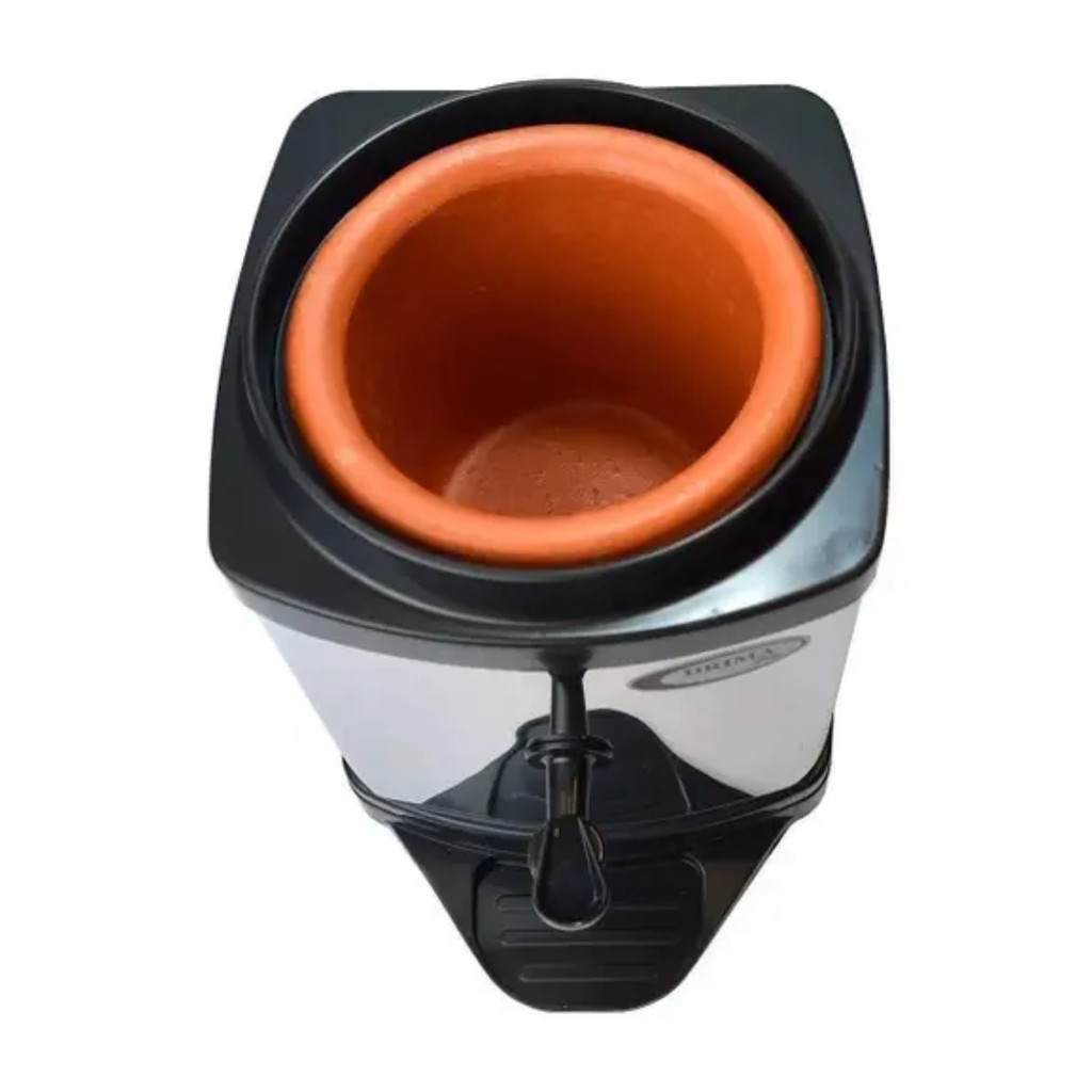 Filtro Bebedouro Agua Base Inox Cuba De Barro 6L Bóia Purificação