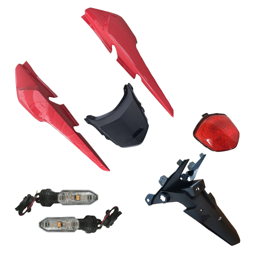 PARALAMA TRAS RABETA LANTERNA E PISCA LED FAN 160 22/23 VERMELHO